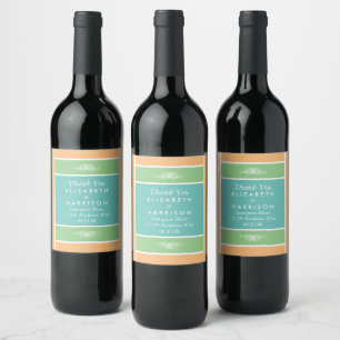 Étiquette Pour Bouteilles De Vin Bâtiment Pastel moderne - Couleurs tropicales - Ma