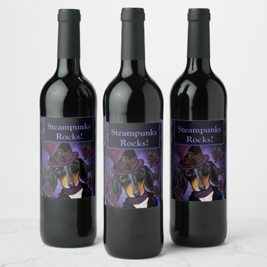 ÉTIQUETTE POUR BOUTEILLES DE VIN BÂTIMENT STEAMPUNK (Bouteilles)