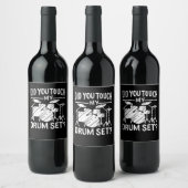 Étiquette Pour Bouteilles De Vin Batteur - Mon ensemble de tambours (Bouteilles)