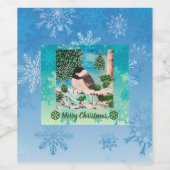 Étiquette Pour Bouteilles De Vin Bavardage de Noël (Étiquettes simples)