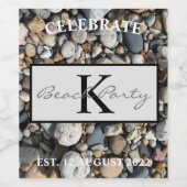 ÉTIQUETTE POUR BOUTEILLES DE VIN BEACH ROCKS ÉTIQUETTE PHOTO VIN (Étiquettes simples)