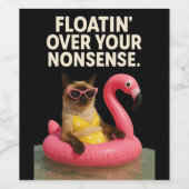 Étiquette Pour Bouteilles De Vin Beach themed party for Siamese Cat lovers (Étiquettes simples)