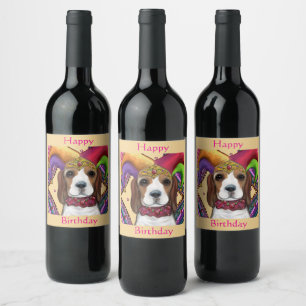 ÉTIQUETTE POUR BOUTEILLES DE VIN BEAGLE