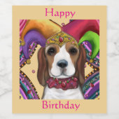 ÉTIQUETTE POUR BOUTEILLES DE VIN BEAGLE (Étiquettes simples)