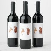 Étiquette Pour Bouteilles De Vin Bear Hands Oh Deer Funny Sayings Pun Gift (Bouteilles)