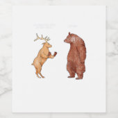 Étiquette Pour Bouteilles De Vin Bear Hands Oh Deer Funny Sayings Pun Gift (Étiquettes simples)