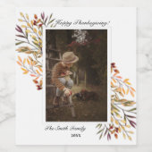 Étiquette Pour Bouteilles De Vin Beau feuillage d'automne Thanksgiving Photo (Étiquettes simples)