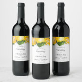 Étiquette Pour Bouteilles De Vin Beau Hibiscus Jaune Mariage d'art (Bouteilles)