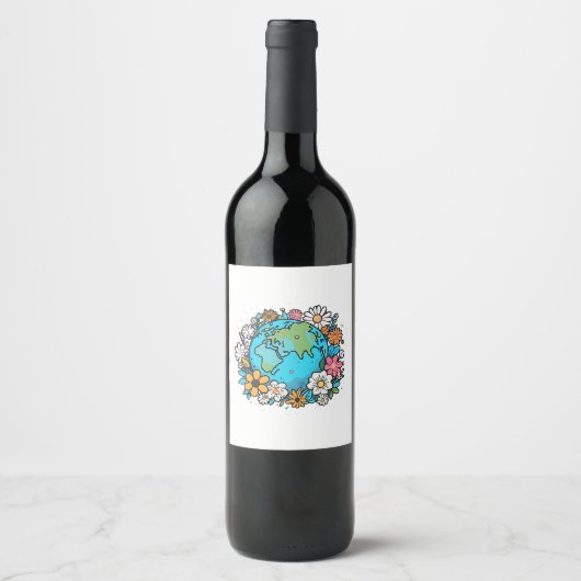 Étiquette Pour Bouteilles De Vin Beauté de la Terre (Devant)