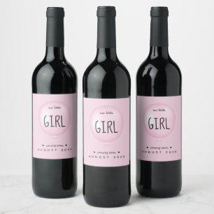 Étiquette Pour Bouteilles De Vin Bébée : Le Baby shower du ballon rose pour la r