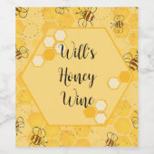 Étiquette Pour Bouteilles De Vin Bee Buzzing Honey Bees mignonne (Étiquettes simples)