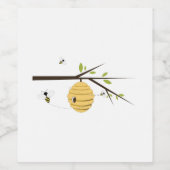 Étiquette Pour Bouteilles De Vin Bee Hive (Étiquettes simples)