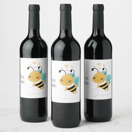 Étiquette Pour Bouteilles De Vin Bee Mine Bumblebee Jaune Noir (Bouteilles)