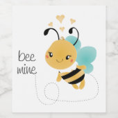 Étiquette Pour Bouteilles De Vin Bee Mine Bumblebee Jaune Noir (Étiquettes simples)