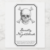 Étiquette Pour Bouteilles De Vin Belladone mortelle (Étiquettes simples)