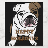 Étiquette Pour Bouteilles De Vin Belle Bulldog anglais (Étiquettes simples)