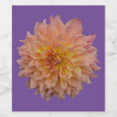 Étiquette Pour Bouteilles De Vin Belle dahlia orange (Étiquettes simples)