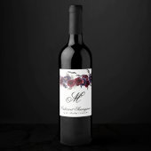 Étiquette Pour Bouteilles De Vin Belle déplaisante | Monogramme gothique de chauves