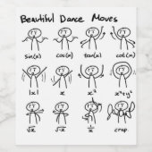 Étiquette Pour Bouteilles De Vin Belle Math Danse Moves mug (Étiquettes simples)