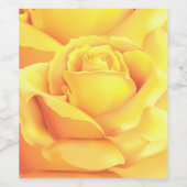 Étiquette Pour Bouteilles De Vin Belle Rose Jaune (Étiquettes simples)