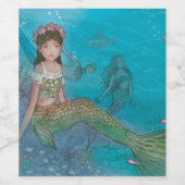 Étiquette Pour Bouteilles De Vin Belle Sirène (Étiquettes simples)