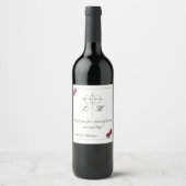 Étiquette Pour Bouteilles De Vin Belles Roses (Devant)