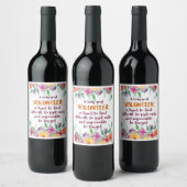 Étiquette Pour Bouteilles De Vin Bénévole Merci Bénévole cadeau d'appréciation (Bouteilles)