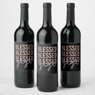 Étiquette Pour Bouteilles De Vin Béni Gigi   Cadeaux pour Gigi Grandma