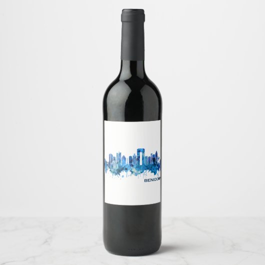 Étiquette Pour Bouteilles De Vin Benidorm Spain (Devant)