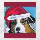 Étiquette Pour Bouteilles De Vin Berger australien (Étiquettes simples)