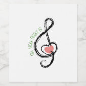 Étiquette Pour Bouteilles De Vin Besoin de musique (Étiquettes simples)