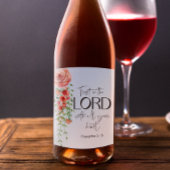 Étiquette Pour Bouteilles De Vin Bible Proverbs Floral scripture