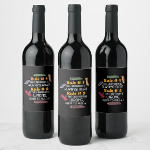 Étiquette Pour Bouteilles De Vin Bibliothécaire