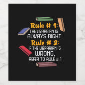 Étiquette Pour Bouteilles De Vin Bibliothécaire (Étiquettes simples)