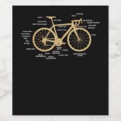 Étiquette Pour Bouteilles De Vin Bicycle Cycling Anatomy Road (Étiquettes simples)