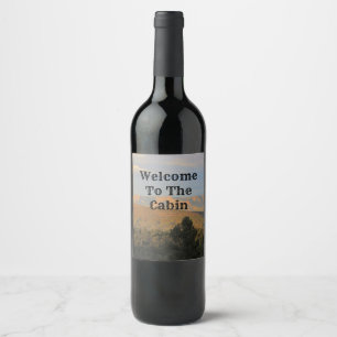 Étiquette Pour Bouteilles De Vin Bienvenue au Paysage de la Cabine Arizona Photo Mo
