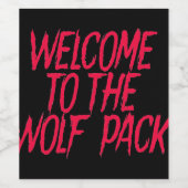 Étiquette Pour Bouteilles De Vin Bienvenue Dans Le Pack Wolf (Étiquettes simples)