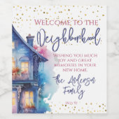 Étiquette Pour Bouteilles De Vin Bienvenue Dans Le Quartier (Étiquettes simples)