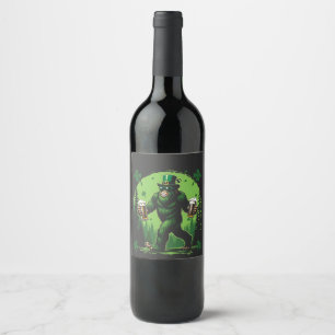 Étiquette Pour Bouteilles De Vin Bière St. Patrick's Day Gros aliment Sasquashe drô