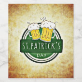Étiquette Pour Bouteilles De Vin Bières du jour Saint Patrick (Étiquettes simples)