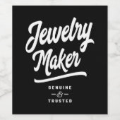 Étiquette Pour Bouteilles De Vin Bijouterie Création Titre du travail Cadeau (Étiquettes simples)