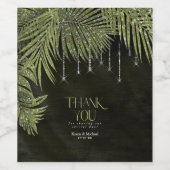 Étiquette Pour Bouteilles De Vin Bijoux feuille Mariage vert ID830 (Étiquettes simples)