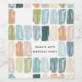 Étiquette Pour Bouteilles De Vin Bijoux peints Aquarelle personnalisée (Étiquettes simples)