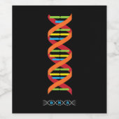 Étiquette Pour Bouteilles De Vin biologie ADN molécule science professeur gènes (Étiquettes simples)