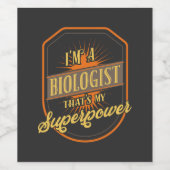 Étiquette Pour Bouteilles De Vin Biologiste (Étiquettes simples)
