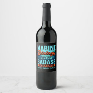 Étiquette Pour Bouteilles De Vin Biologiste marin