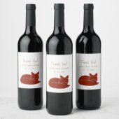 Étiquette Pour Bouteilles De Vin Birchwoods Snowy Fox Merci (Bouteilles)