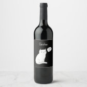 Étiquette Pour Bouteilles De Vin Bizarre chat "tu es vieux" Anniversaire (Devant)