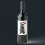 Étiquette Pour Bouteilles De Vin Black Lab Labrador Christmas Tree Light Pyjama Chi<br><div class="desc">Cozying up with your Black Lab by the Christmas tree - pure magie de vacances! 🐾 🎄 Partagez la joie festive avec notre Pyjama Black Lab Labrador Christmas Tree Light. #BlackLabXmas #DogLoversChristmas #HolidayPajamas</div>