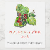 Étiquette Pour Bouteilles De Vin BlackBerry (Étiquettes simples)